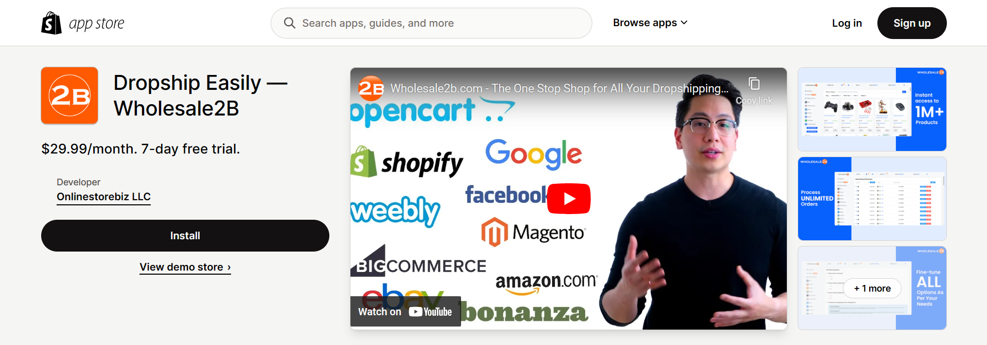 Wholesale2B Shopify App